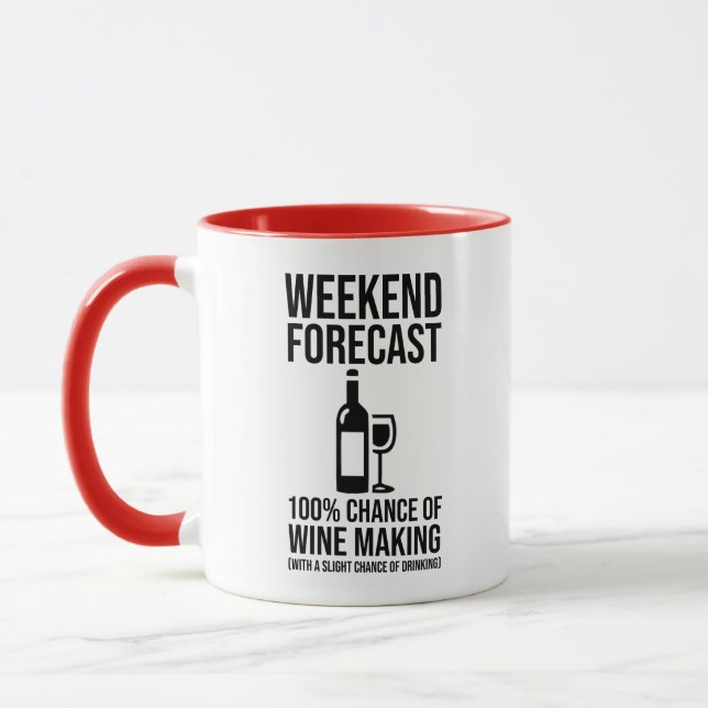 Caneca Previsão de Fim de Semana - 100% de Chance de Prod (Esquerda)