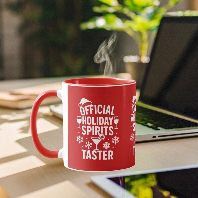 Caneca Previsão de Natal espíritos engraçados de festa pr (Criador carregado)