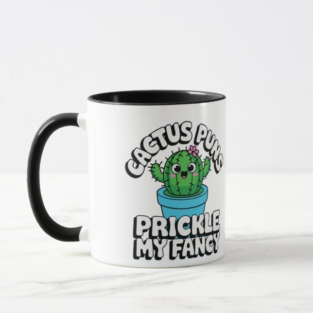 Caneca Prickle My Fancy – Cute Cactus Pun (Esquerda)