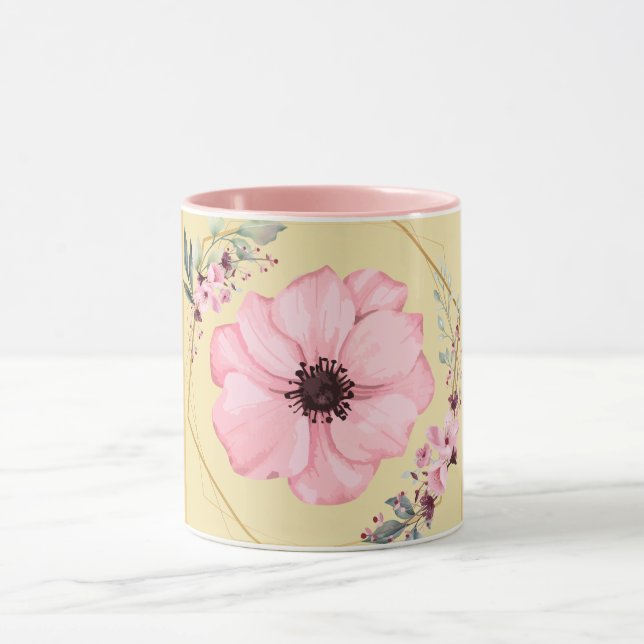 Caneca Primavera da Natureza, Arte Gráfica Floral Sakura (Centro)