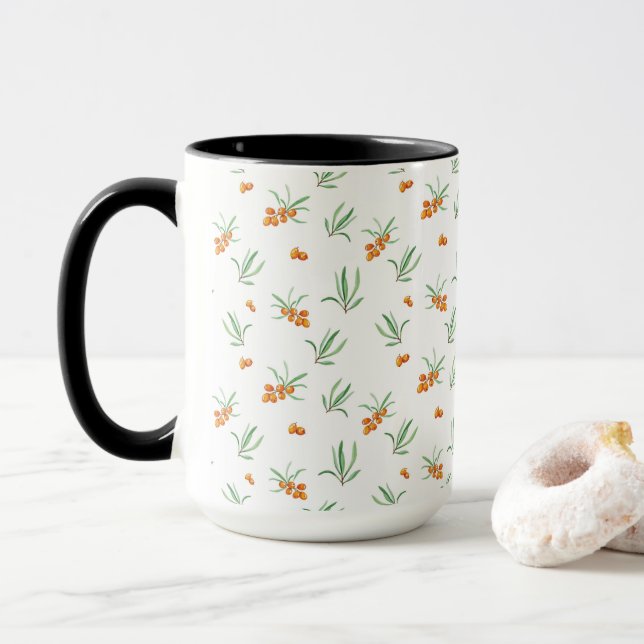 Caneca Primavera Flor Padrão Combo Floral (Com Donut)