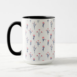 Caneca Primavera Flor Padrão Combo Floral