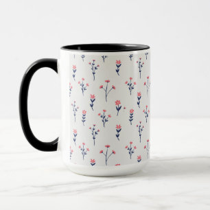 Caneca Primavera Flor Padrão Combo Floral
