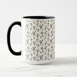 Caneca Primavera Flor Padrão Combo Floral