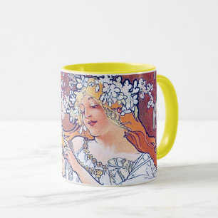 Caneca Primavera (Quatro Assentos), Alphonse Mucha