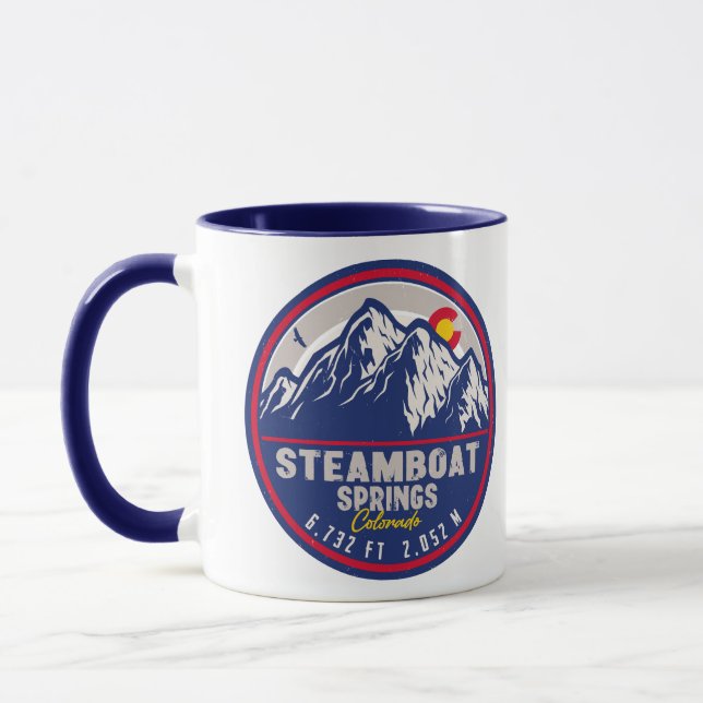 Caneca Primaveras Steamboat Colorado Retro Sunset Souveni (Esquerda)