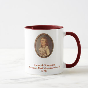 Caneca Primeira mulher Warrier de Deborah Sampson Améric