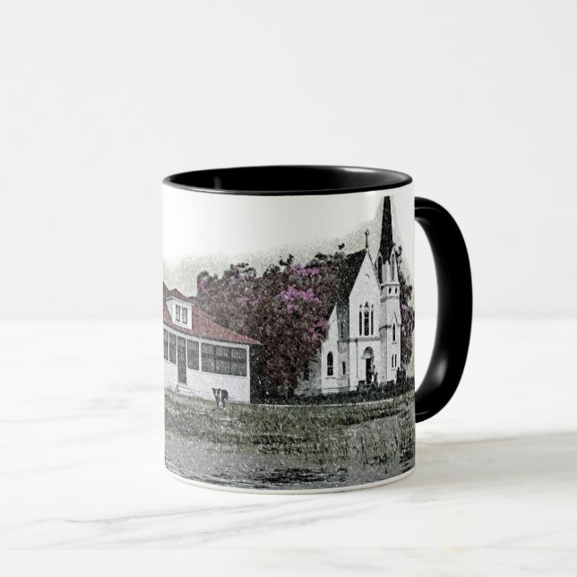 Caneca Primeira Tempestade de inverno em Harsens Island M (Frente Esquerda)