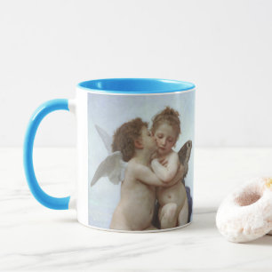 Caneca Primeiro Beijo por Bouguereau, Vintage, Anjos Vito