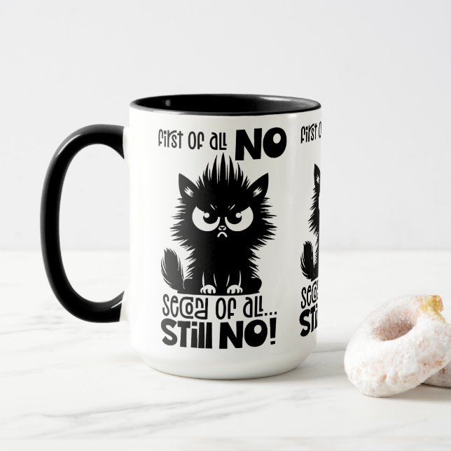 Caneca Primeiro De Tudo, Nenhum Presente De Amante De Gat (Com Donut)