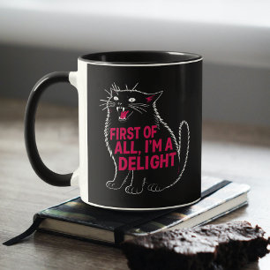 Caneca Primeiro De Tudo Sou Um Delicioso Gato Preto Rugid