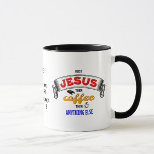 Caneca PRIMEIRO JESUS Personalizado, DEPOIS CAFÉ
