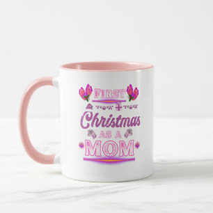 Caneca Primeiro Natal como mãe de uma menina