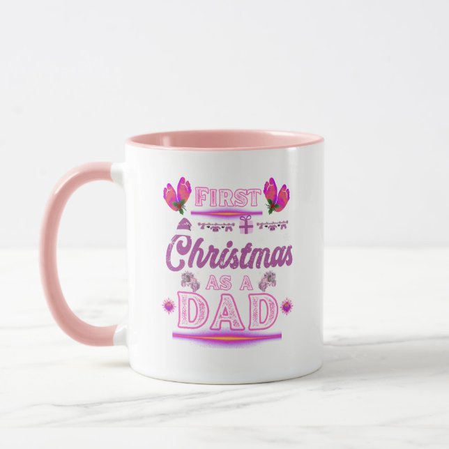 Caneca Primeiro Natal como Papai de uma Menina (Esquerda)