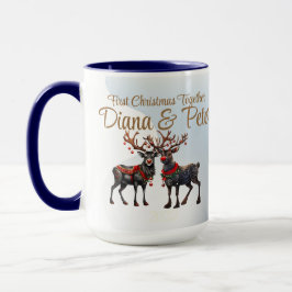 Caneca Primeiro Natal juntos - ornamento personalizável