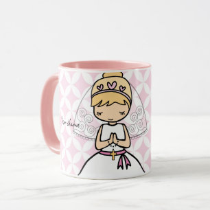 Caneca Primeiro nome louro adorável da menina do comunh
