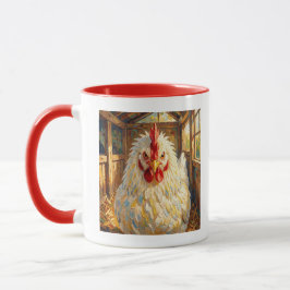 Caneca Primeiro plano engraçado de frango em impasto que 