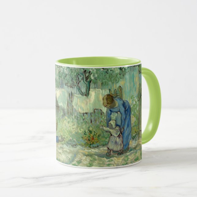 Caneca Primeiros passos, após Millet por Vincent Van Gogh (Frente Esquerda)