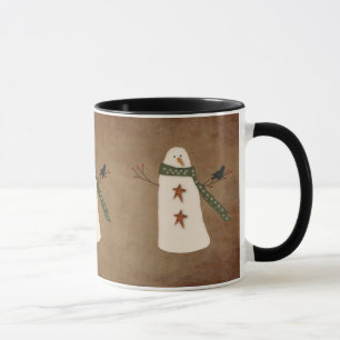 Caneca primitiva do boneco de neve
