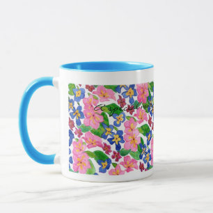 Caneca Primroses Dia de as mães