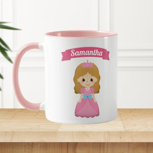 Caneca Princesa cor-de-rosa pequena bonito Miúdo (Criador carregado)