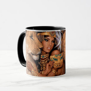 Caneca Princesa Egípcia Deusa Leão