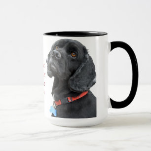 Caneca principal preta de cocker spaniel