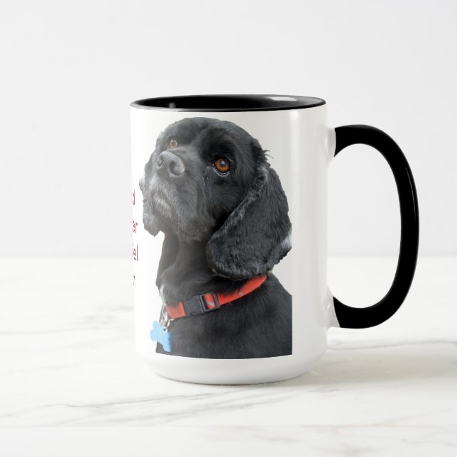 Caneca principal preta de cocker spaniel (Direita)