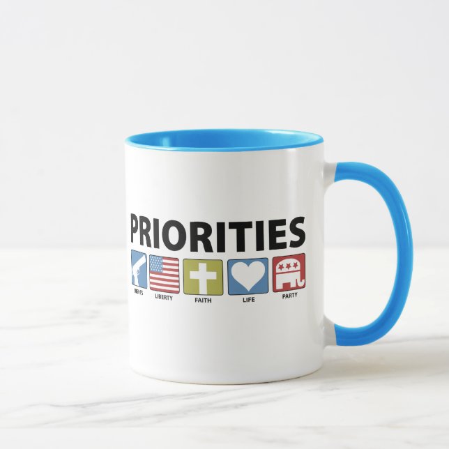 Caneca Prioridades do GOP (Direita)