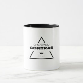 Caneca Prisma Geométrico Preto Branco - Contras