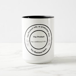 Caneca Produto Preto e Branco Minimalista Moderno Elegant