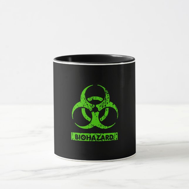 Caneca Produtos Químicos de Bio-Risco Verde Neon de Lima  (Centro)