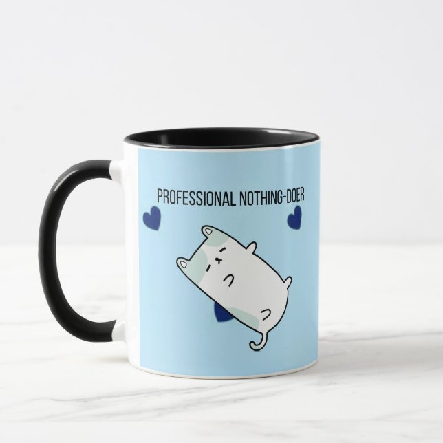 Caneca Professional Nothing-Doer | Funny Mini Dog Coffee  (Esquerda)