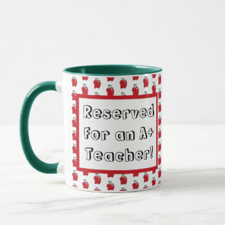 Caneca Professor A+ Maçã Vermelha Escola Legal Desenho An