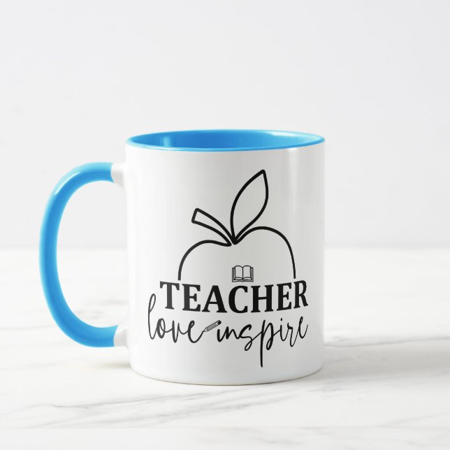 Caneca Professor Amor Inspire Engraçado (Esquerda)