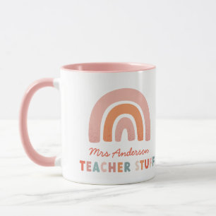 Caneca Professor de arco-íris para a tipografia colorida 