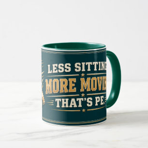Caneca Professor de Educação Física Menos Sentado