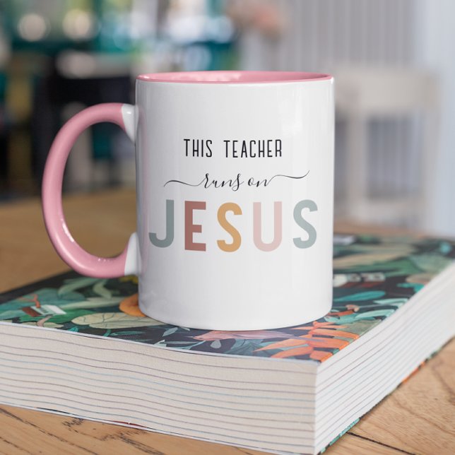 Caneca Professor de fé de Jesus Personalizado (Criador carregado)