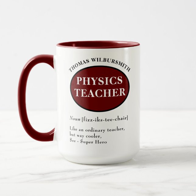 Caneca Professor de Física Personalizado (Esquerda)