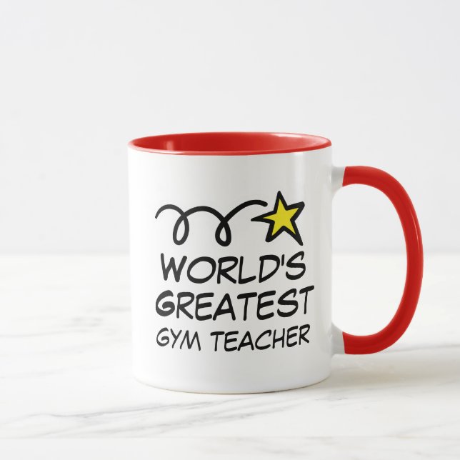 Caneca Professor de ginástica do mundo - Presente de Coff (Direita)