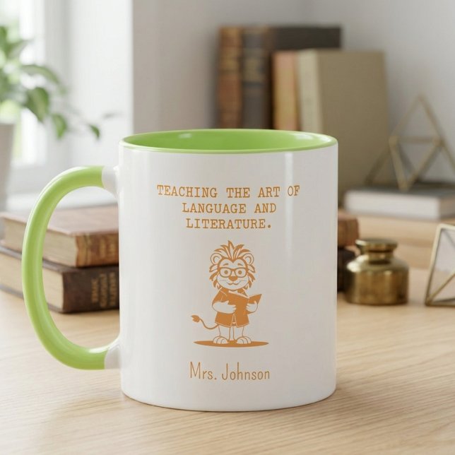Caneca Professor de Literatura de Língua Inglesa (Criador carregado)