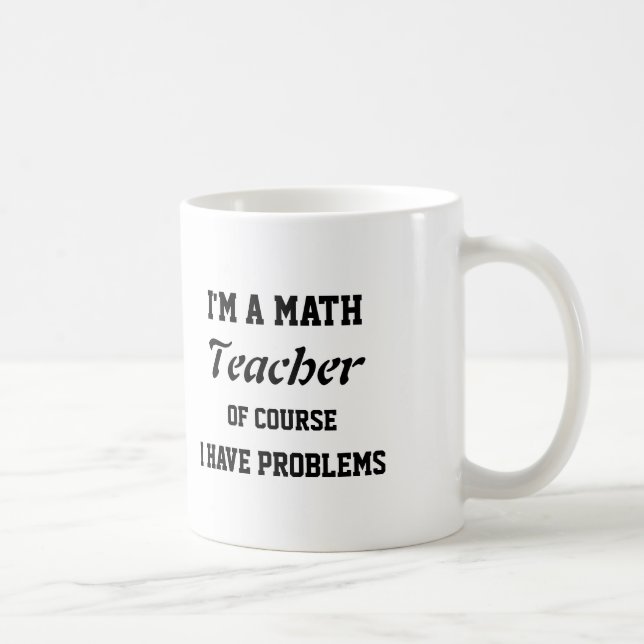 Caneca Professor de matemática customizável (Direita)