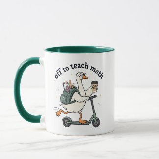Caneca Professor de Matemática Ganso Engraçado Vai Ensina