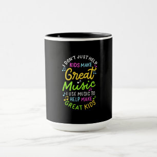 Caneca Professor de Música - Ajudar Crianças a Fazer Pres
