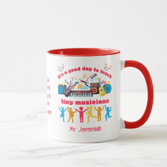 Caneca Professor de MÚSICA de Bons Músicos para Ensinar (Direita)