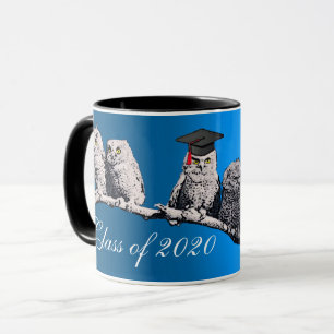 Caneca PROFESSOR OWL, FESTA DE FORMATURA azul