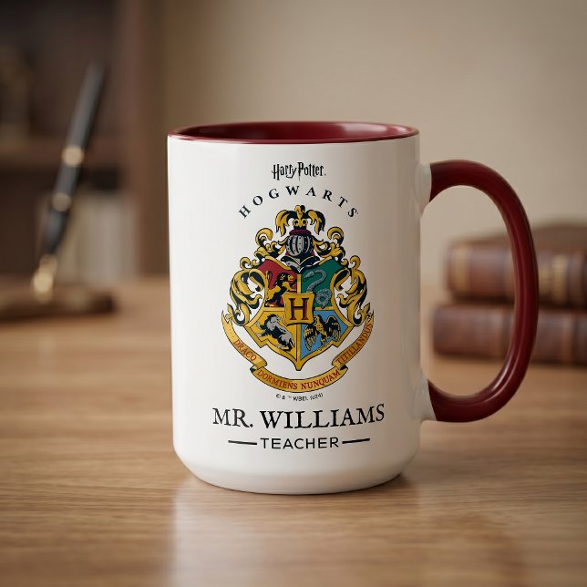 Caneca Professor Personalizado | Insígnia HARRY POTTER™ (Criador carregado)