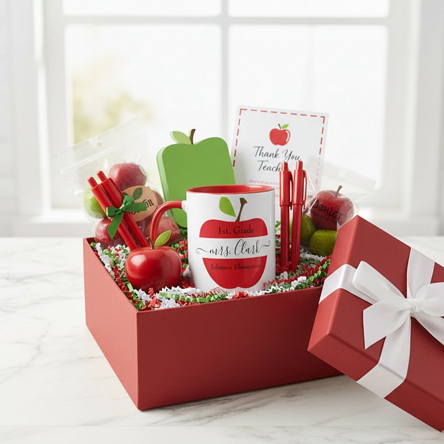 Caneca Professor Personalizado maçã  (Criador carregado)