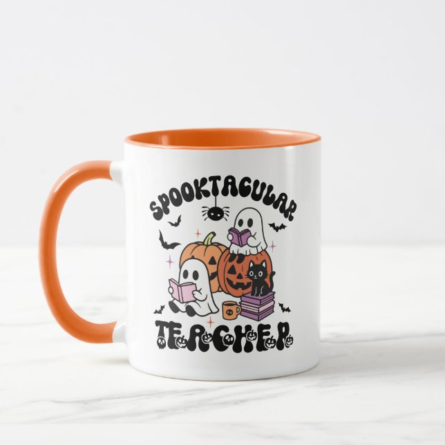 Caneca Professor Spooktacular Halloween - Fantasmas e Liv (Esquerda)