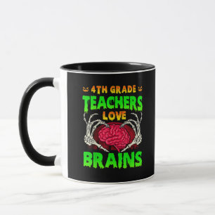 Caneca Professores do 4º ano Cérebro do Cérebro de Mão
